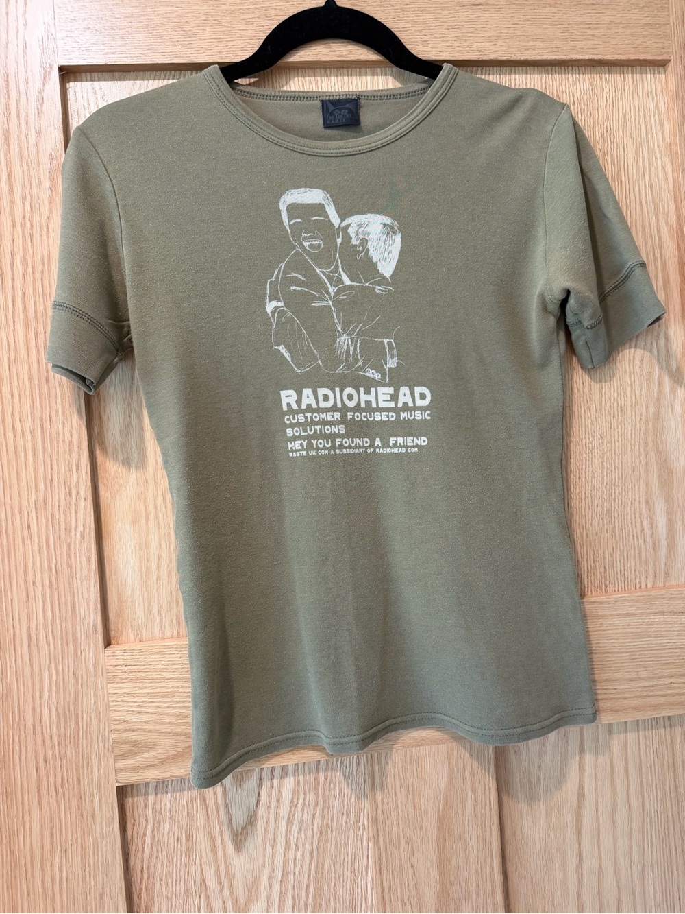 Vintage Radiohead Olive Green Graphic T-Shirt